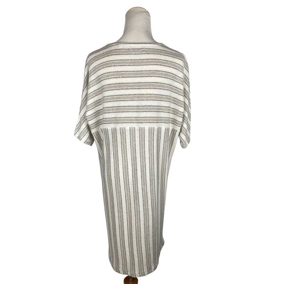Billy Reid Striped Linen Blend Dress Size XS Beige Quiet Luxury Beach Coastal - Picture 4 of 9